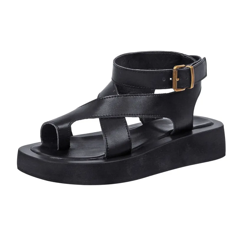 Genuine Leather Toe Sandals