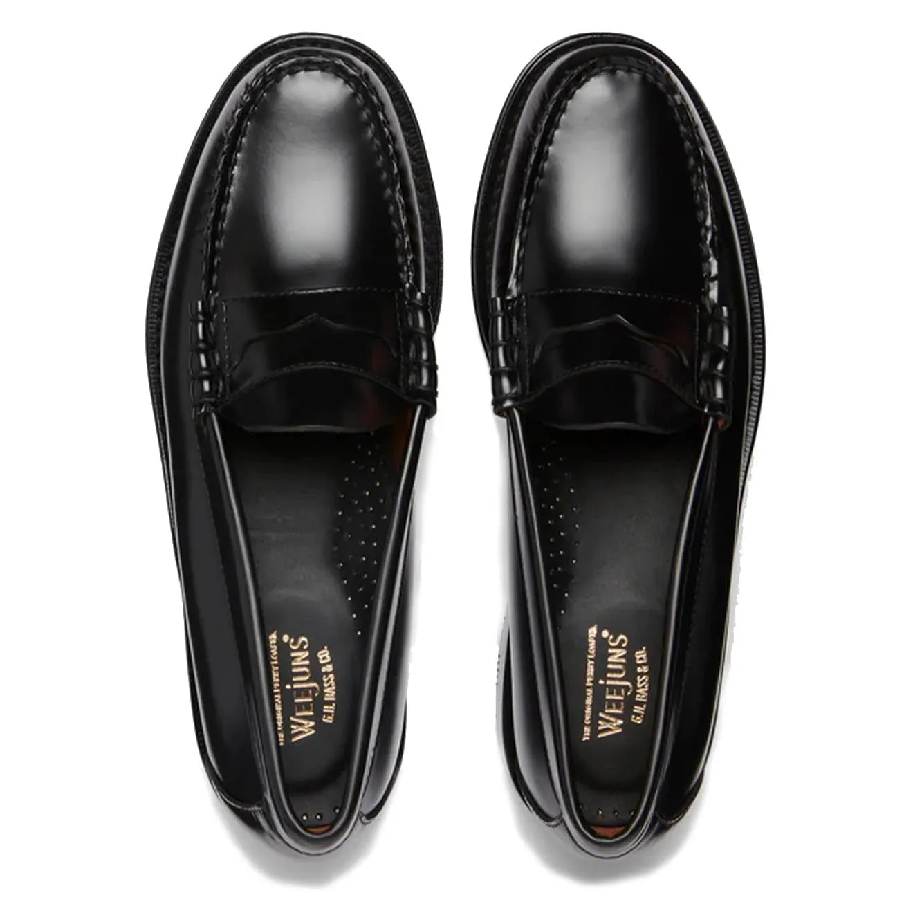 G.H.Bass Weejuns Larson Penny Loafers Black Leather