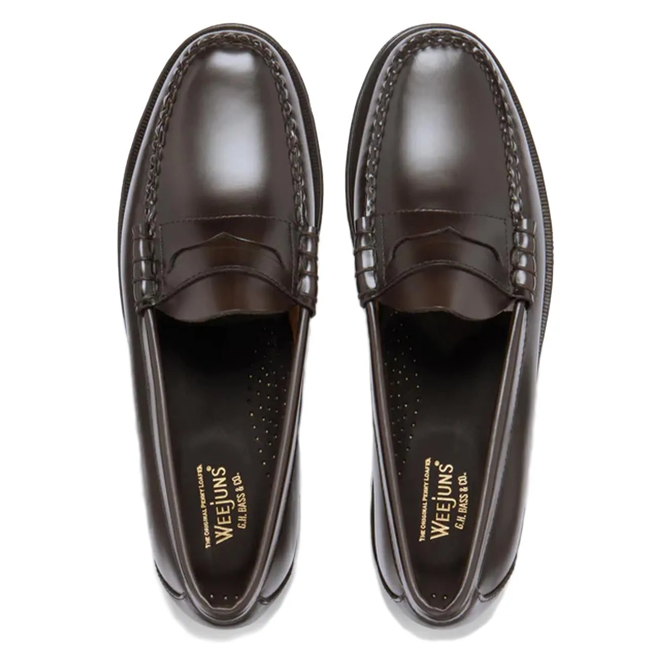 G.H.Bass Weejuns Larson Penny Loafers Chocolate Leather