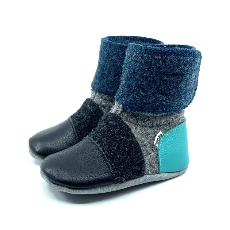 Glacier Felted Wool Booties