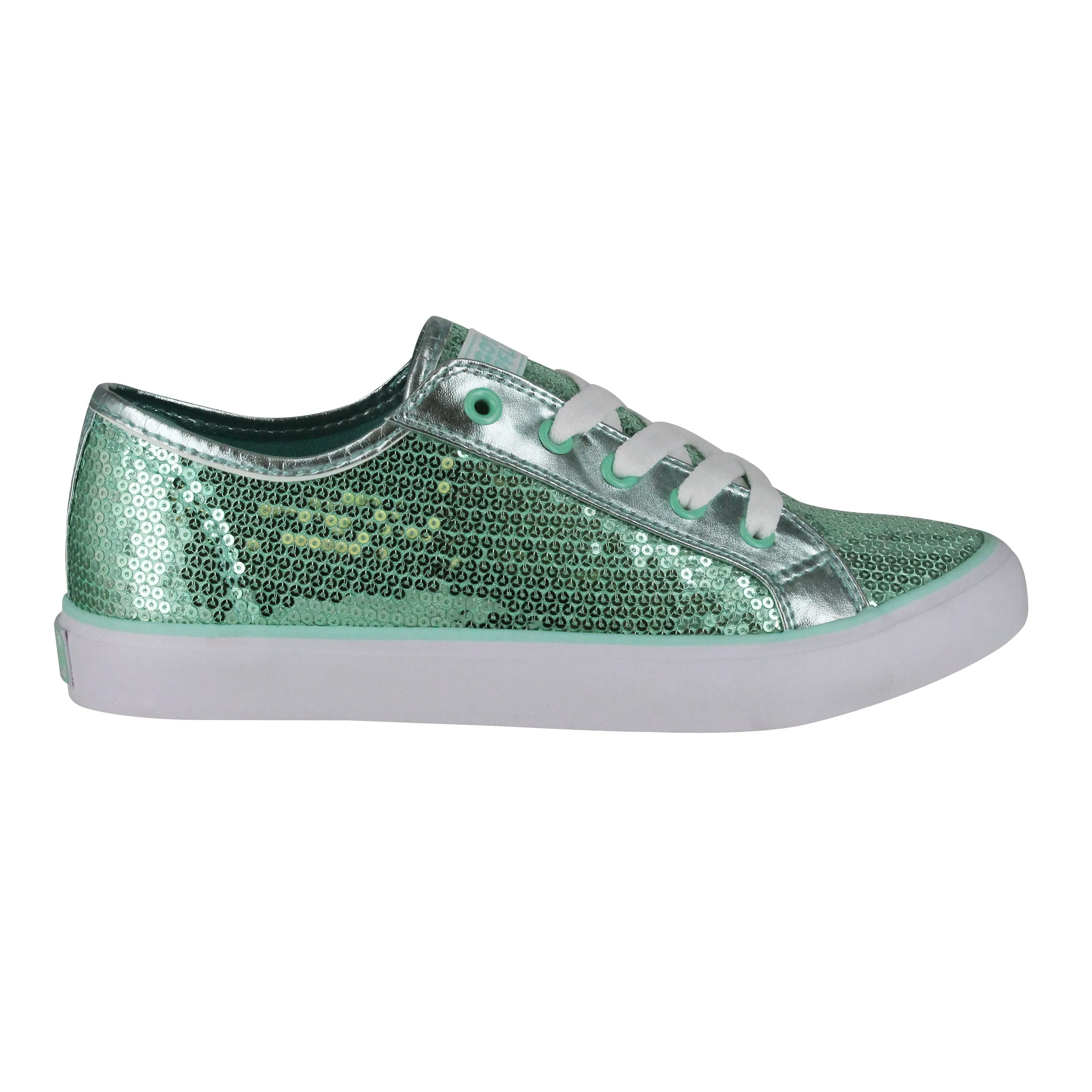 Gotta Flurt Women's Disco II Mint Sequin Low Top Dance Sneaker