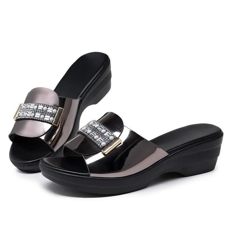 GRCL0513 Women's Leather Casual Shoes Sandals