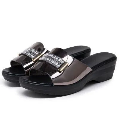 GRCL0513 Women's Leather Casual Shoes Sandals