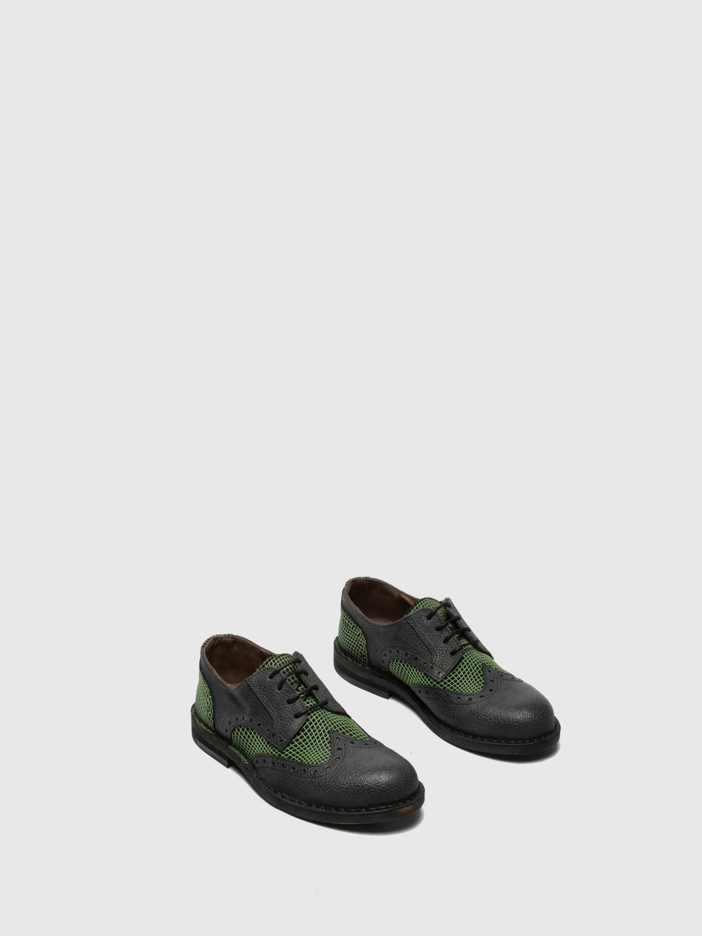 Green Black Derby Shoes