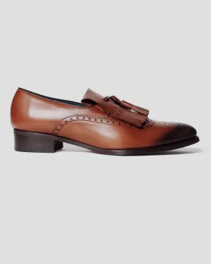 Gregory Fringe Loafer – Brown