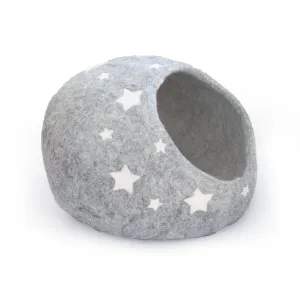 Grey Midnight Stars Eco Kitty Cave