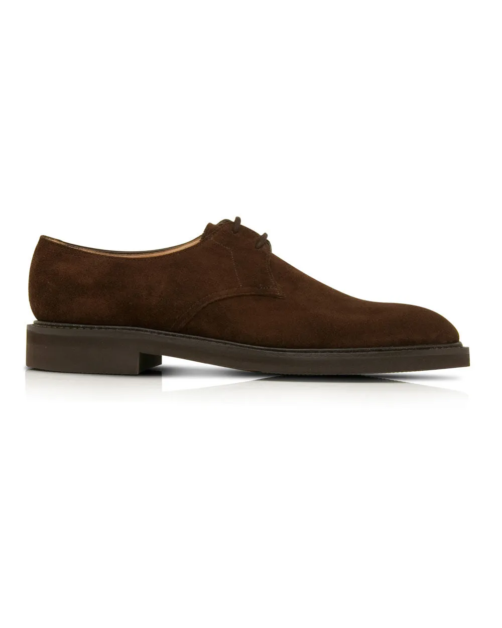 Halston Suede Derby in Dark Brown