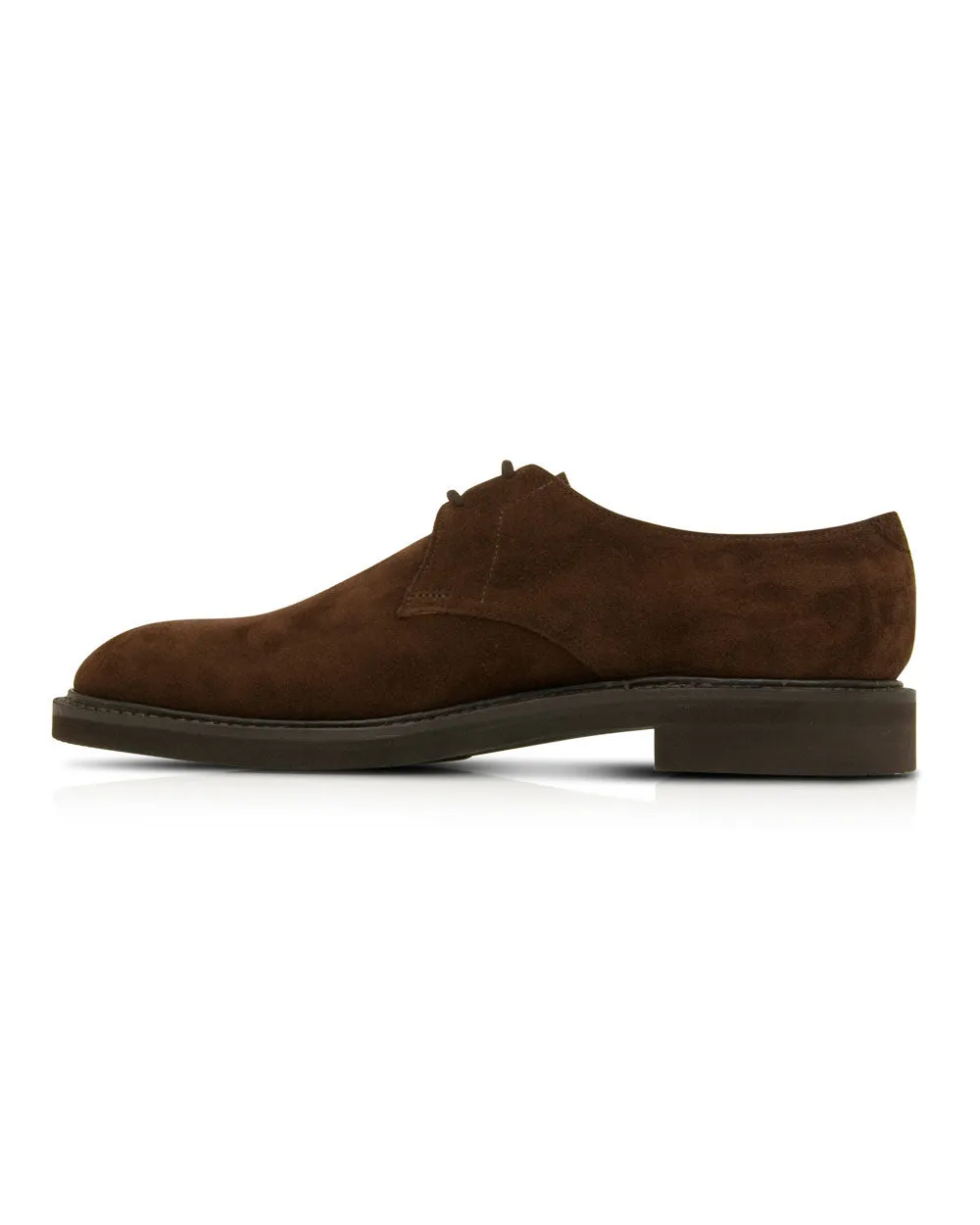 Halston Suede Derby in Dark Brown