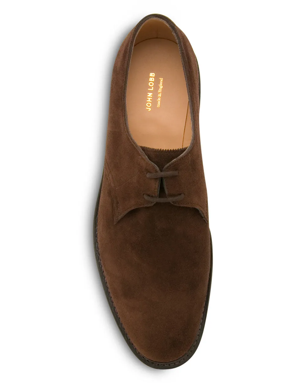 Halston Suede Derby in Dark Brown