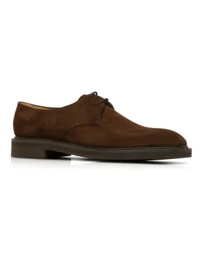 Halston Suede Derby in Dark Brown