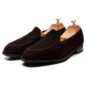 'Harrow' Dark Brown Suede Loafers UK 10.5 E