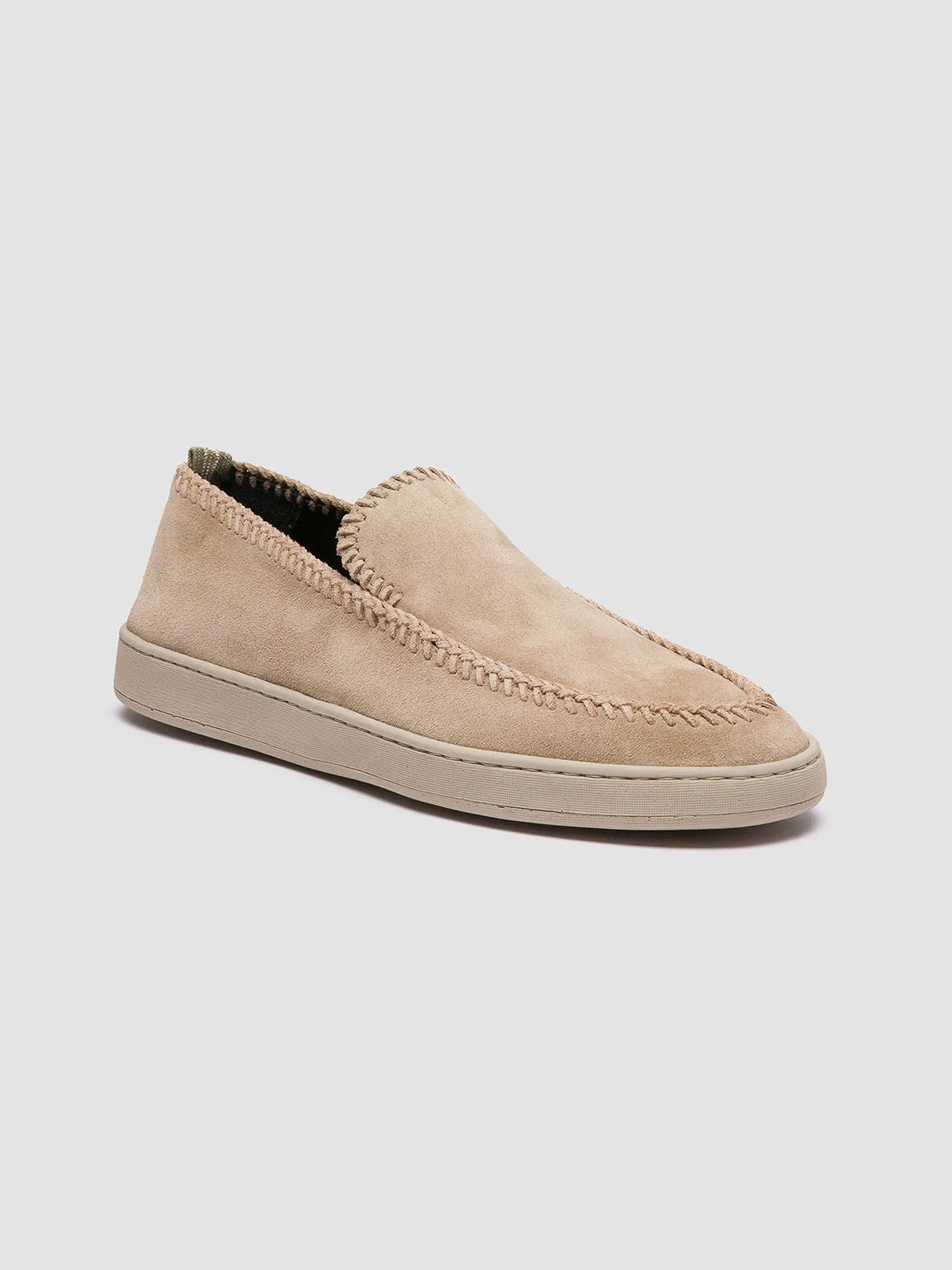 HERBIE 011 - Beige Suede Penny Loafers