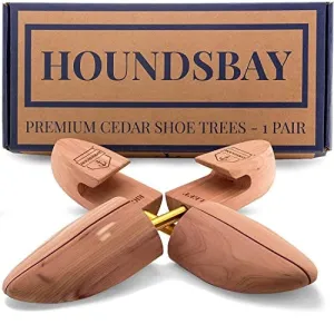 HOUNDSBAY Cedar Shoe Tree for Men | Wide Heel