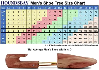 HOUNDSBAY Cedar Shoe Tree for Men | Wide Heel