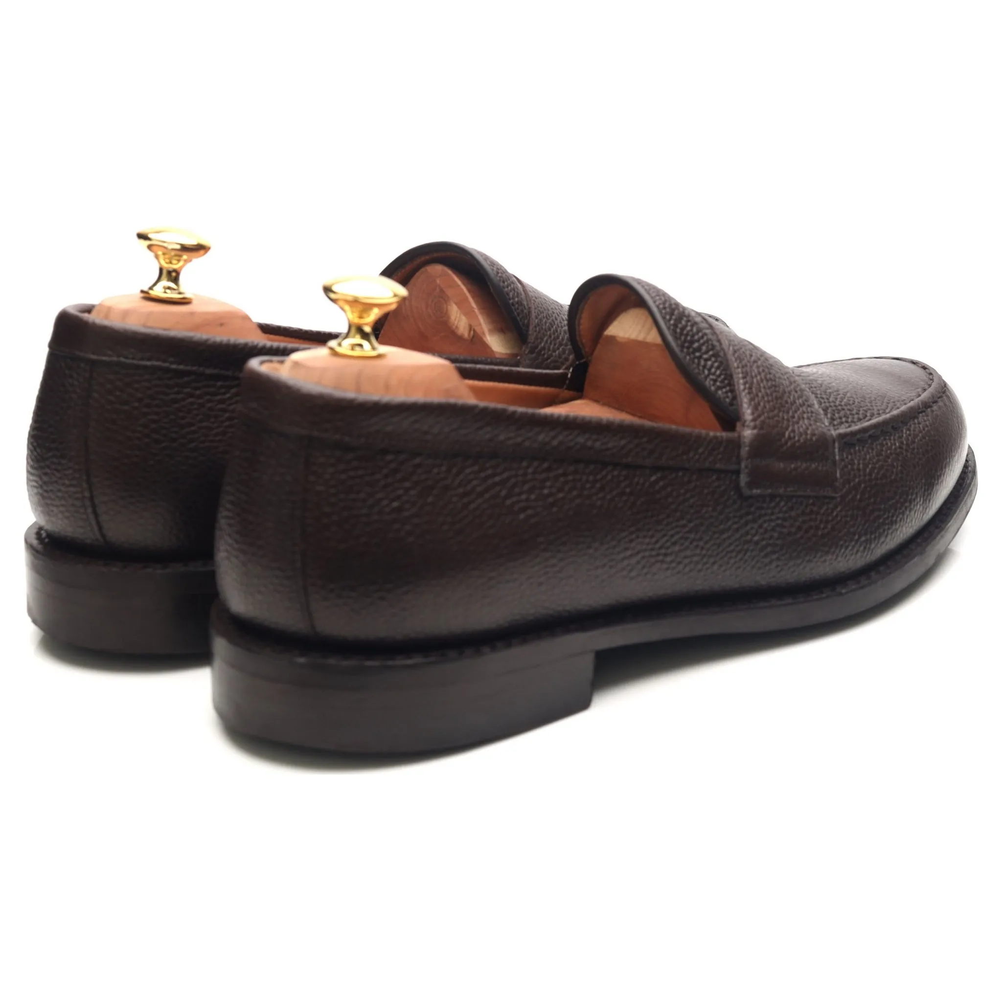 'Howard' Dark Brown Leather Loafers UK 11 F