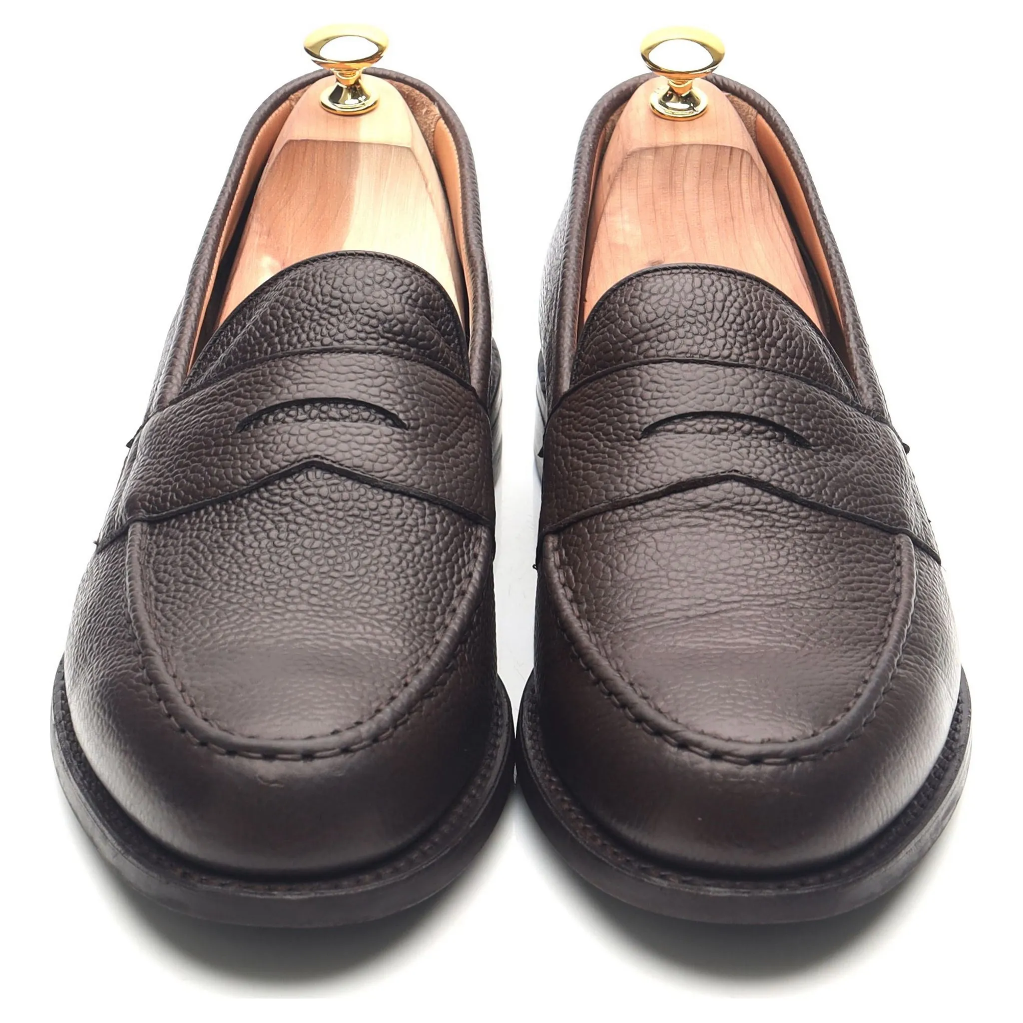 'Howard' Dark Brown Leather Loafers UK 11 F