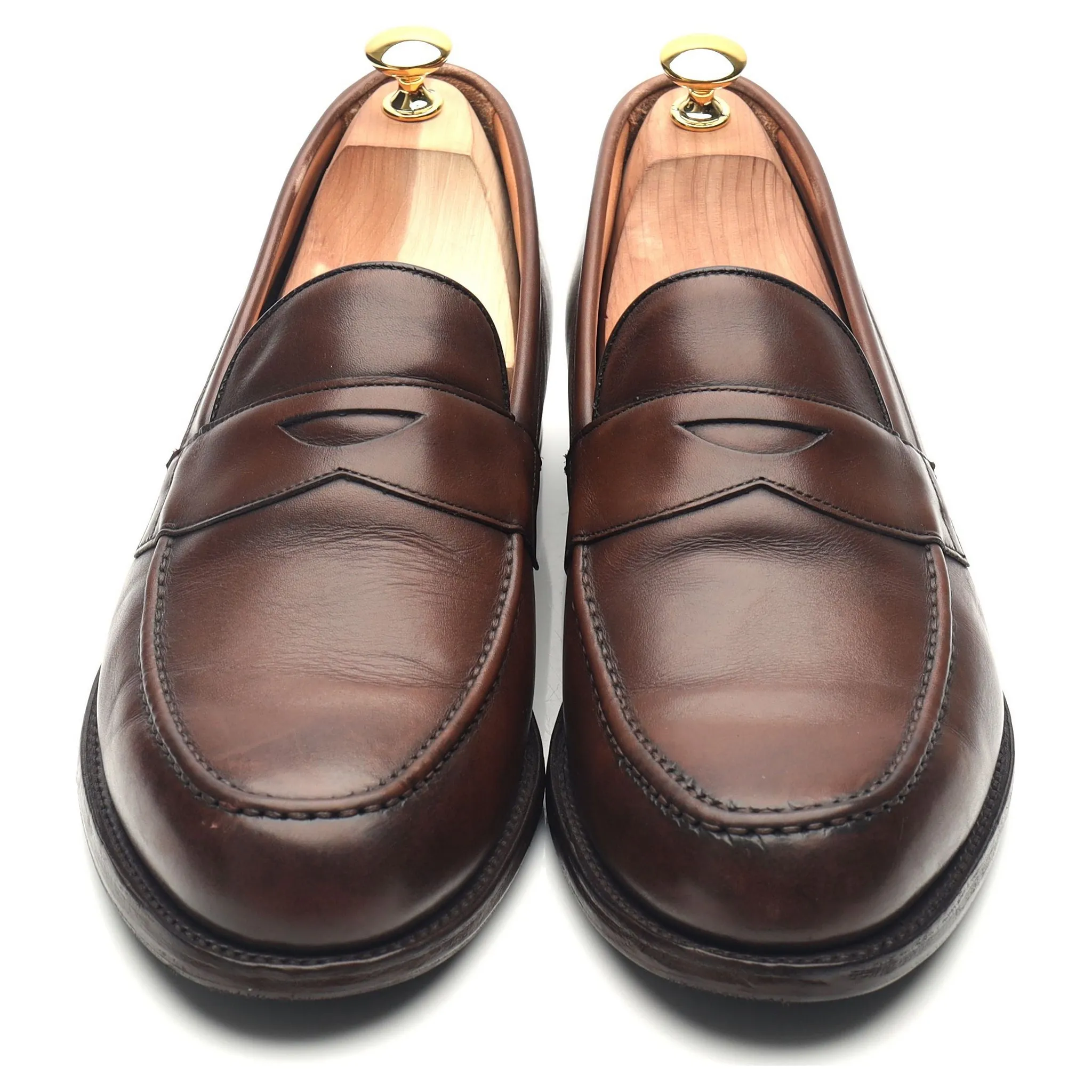 'Hudson' Dark Brown Leather Loafers UK 11 F