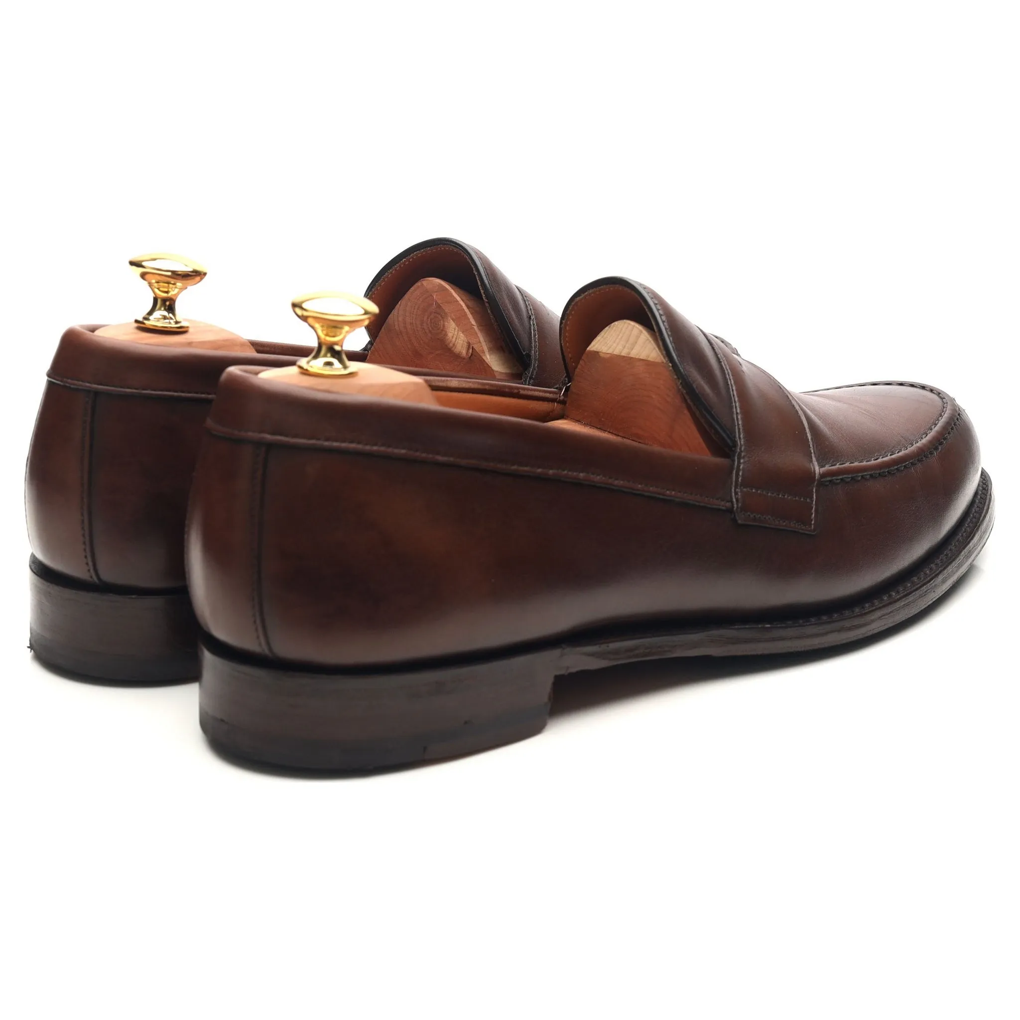 'Hudson' Dark Brown Leather Loafers UK 11 F