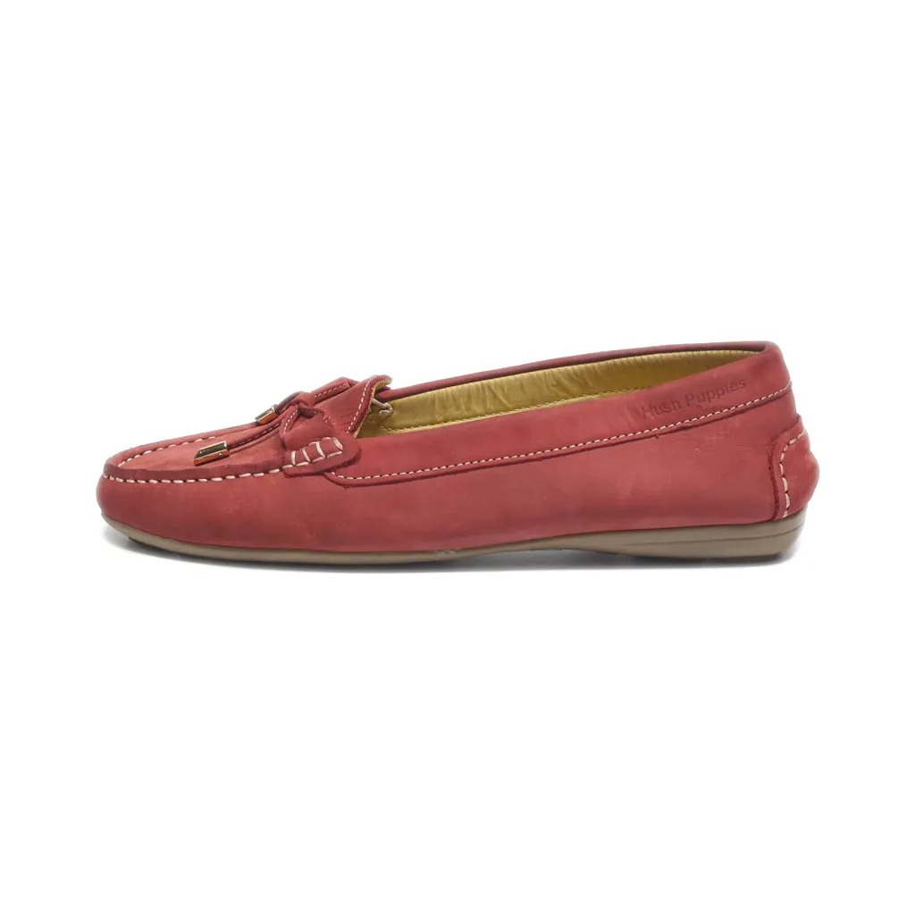 Hush Puppies Loafers Leather Red Colour For Women