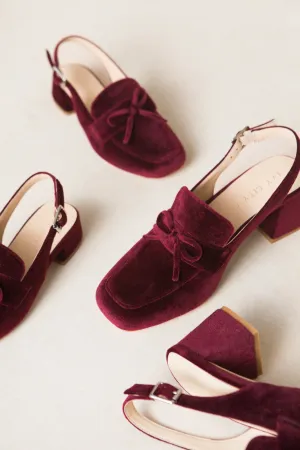 Ivy Bow Loafer in Wine - FINAL SALE