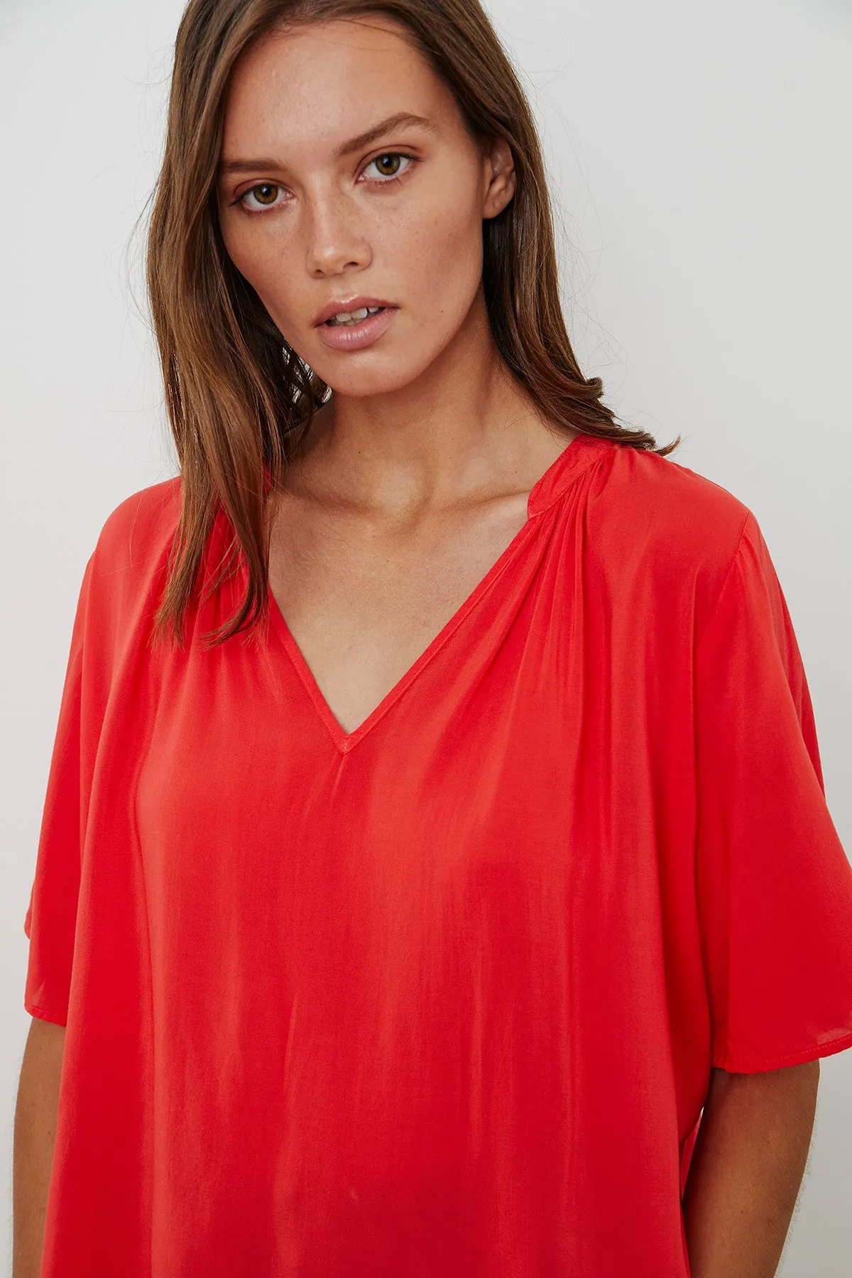 JAYCEE SPLIT NECK BLOUSE