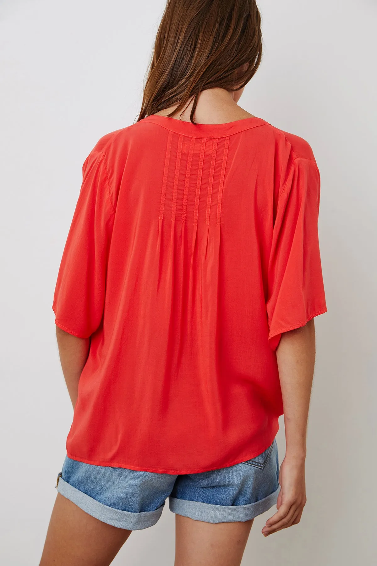 JAYCEE SPLIT NECK BLOUSE