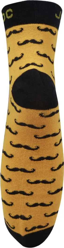 JDC-CASUAL-MUSTACHE-SOCKS-YELLOW