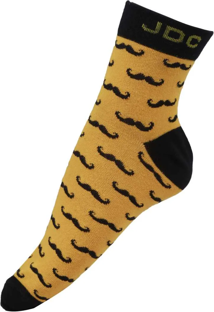 JDC-CASUAL-MUSTACHE-SOCKS-YELLOW