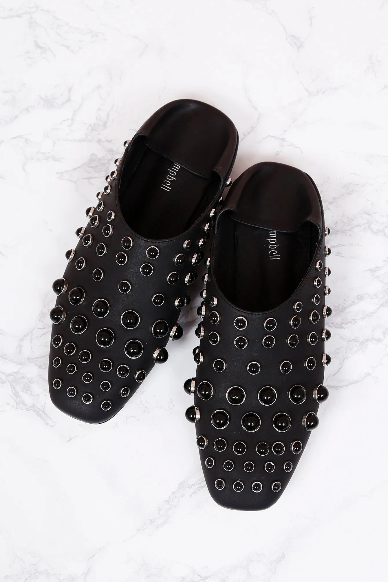 JEFFREY CAMPBELL | Baxley Studded Flat - Black