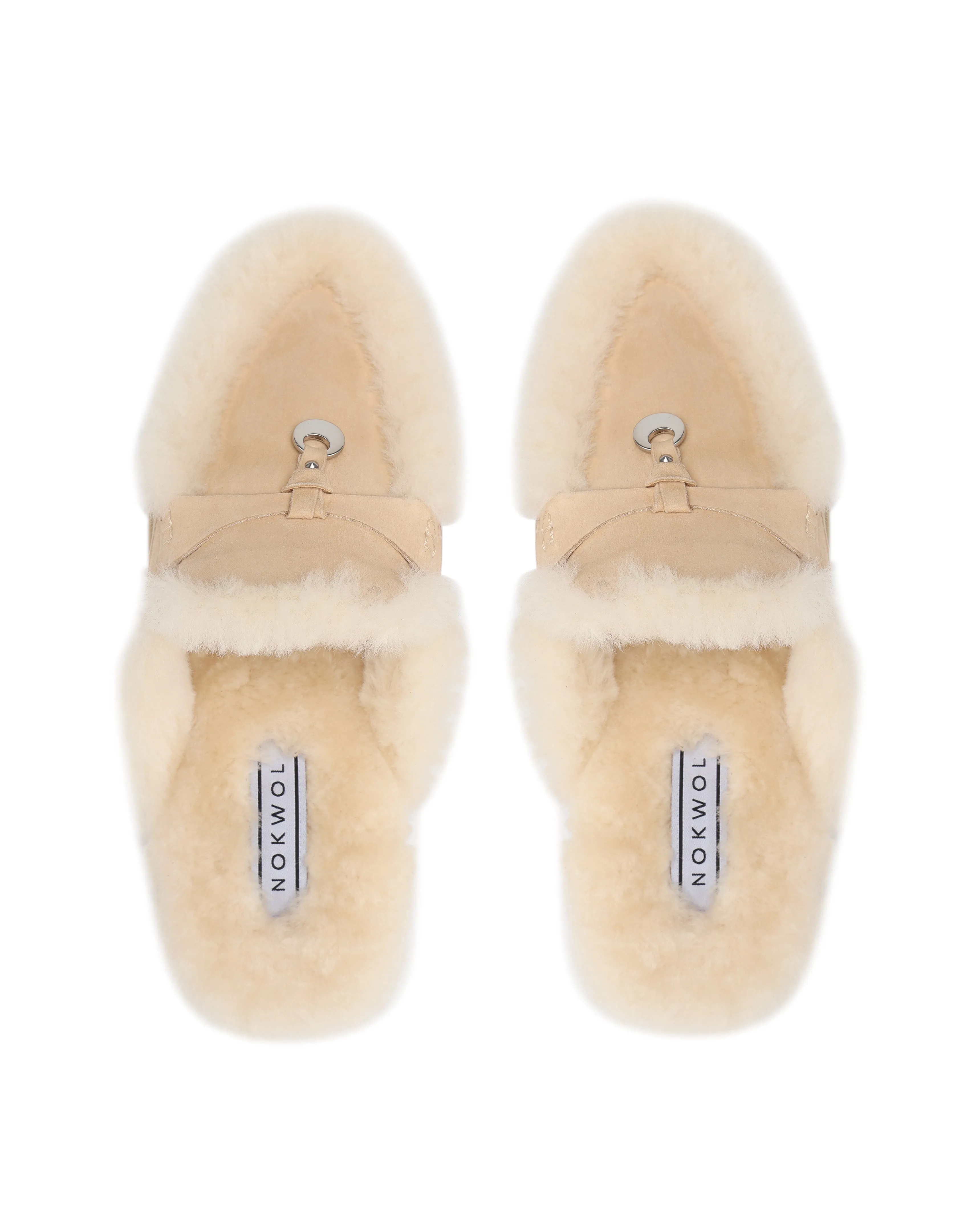 Jessie Fur Beige Suede