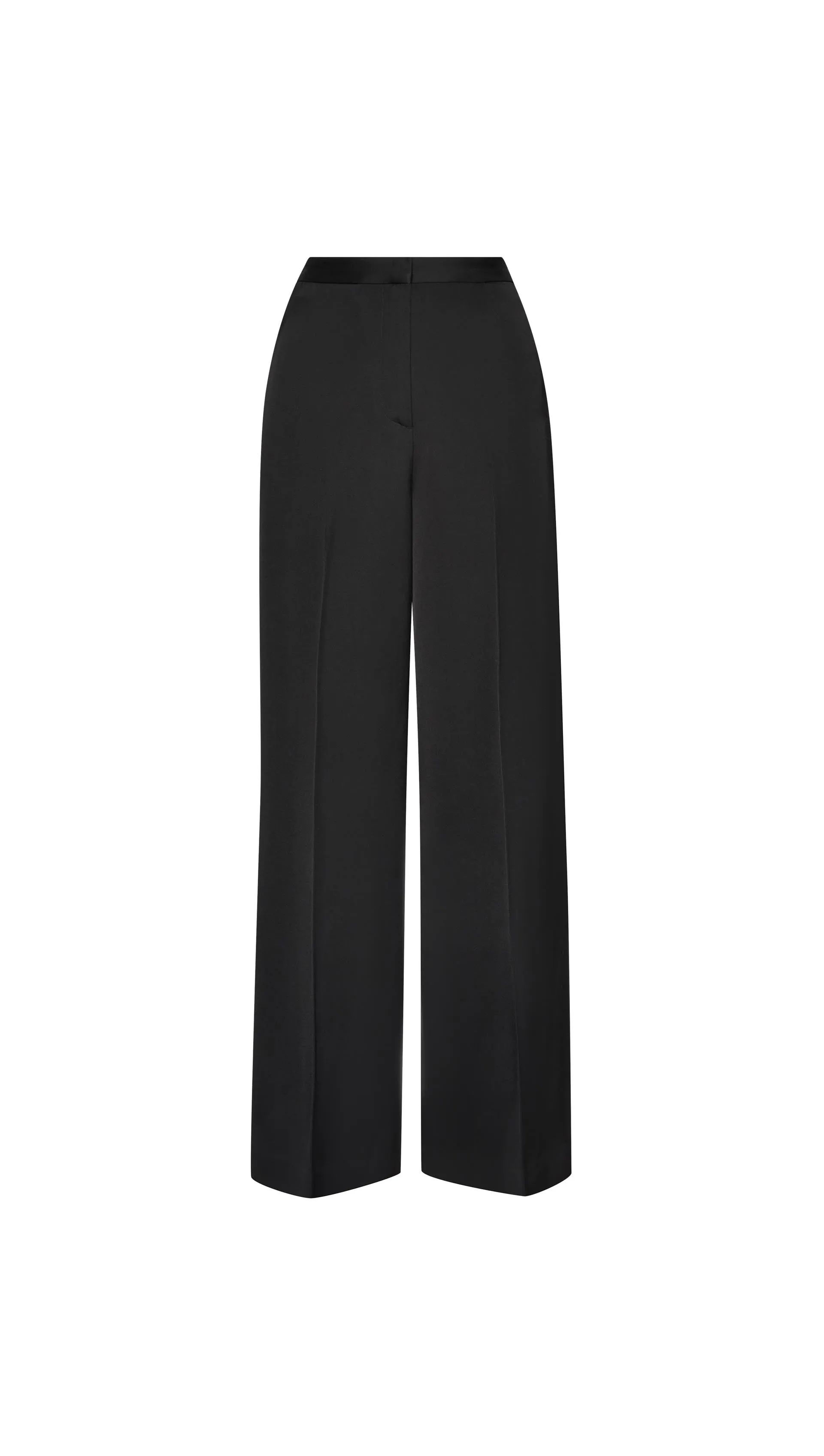 Jones Trouser in Viscose Satin Twill | Black