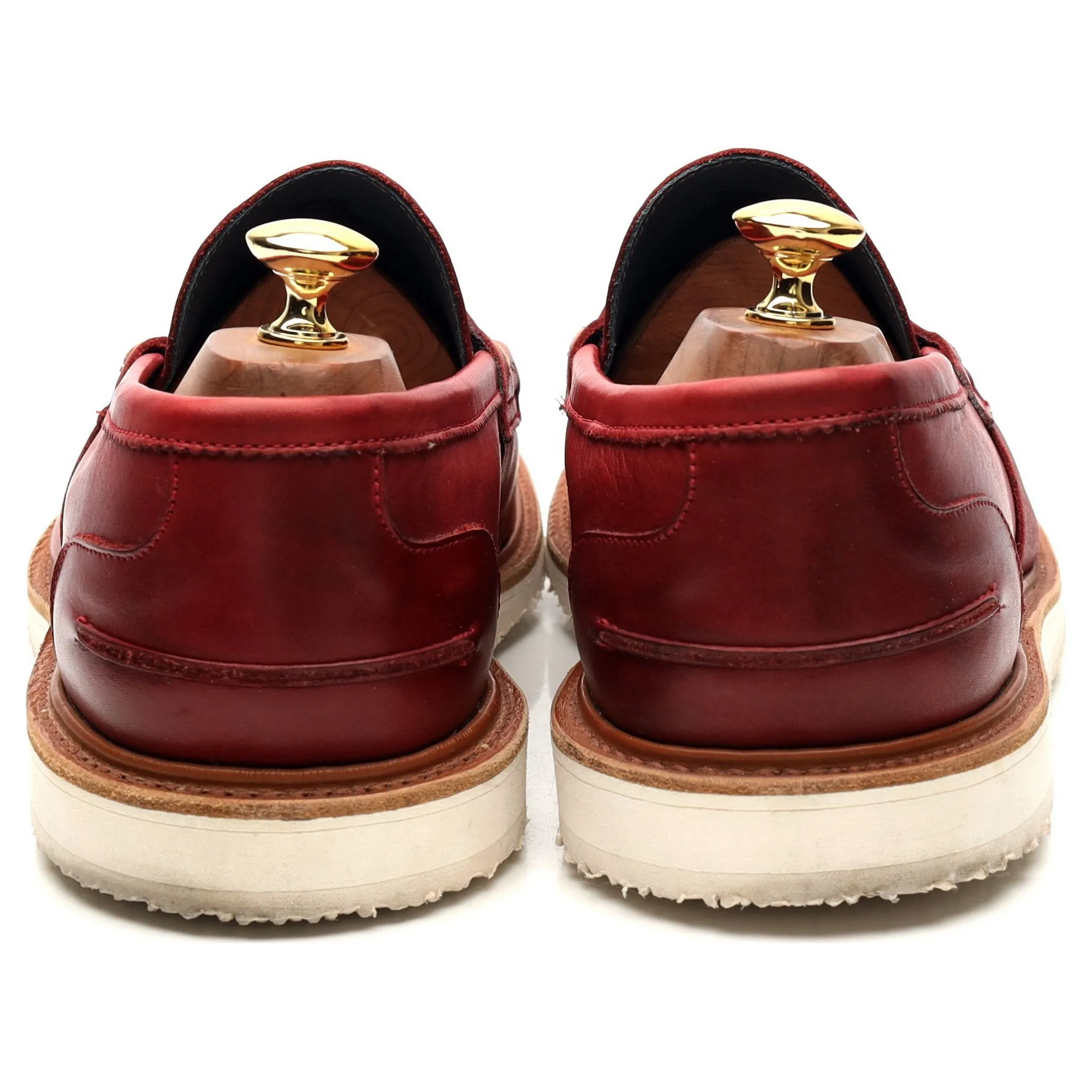 'Jordon' Red Leather Loafers UK 9.5