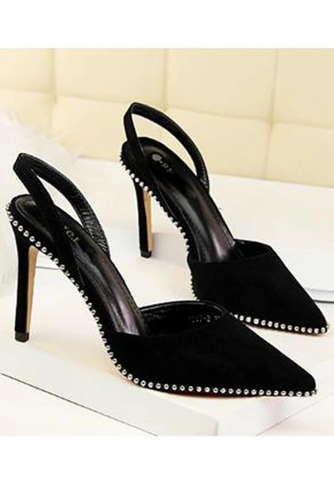 KASSY - SLING BACK STUD PUMPS HEELS