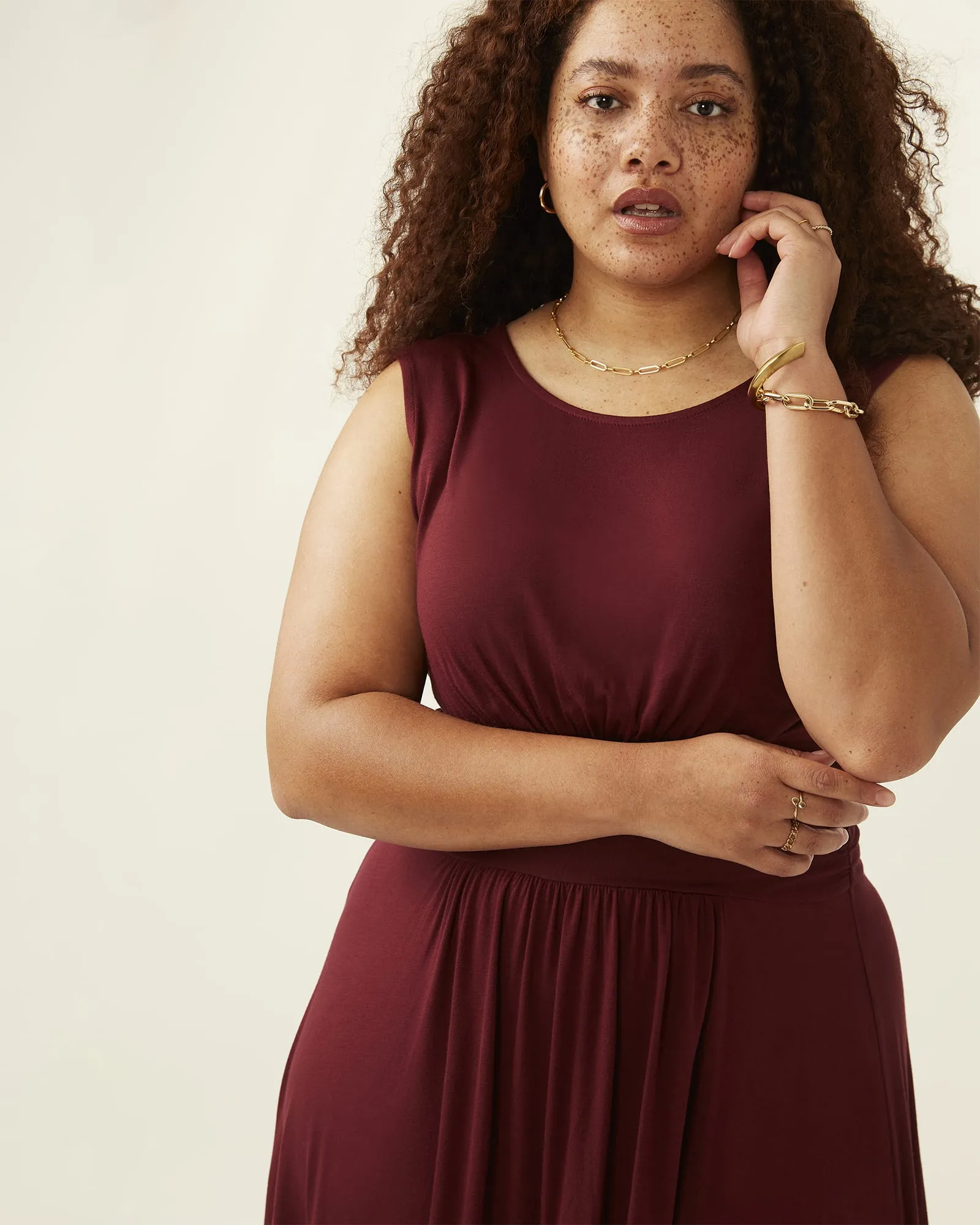 Kortney Tank Dress | Burgundy