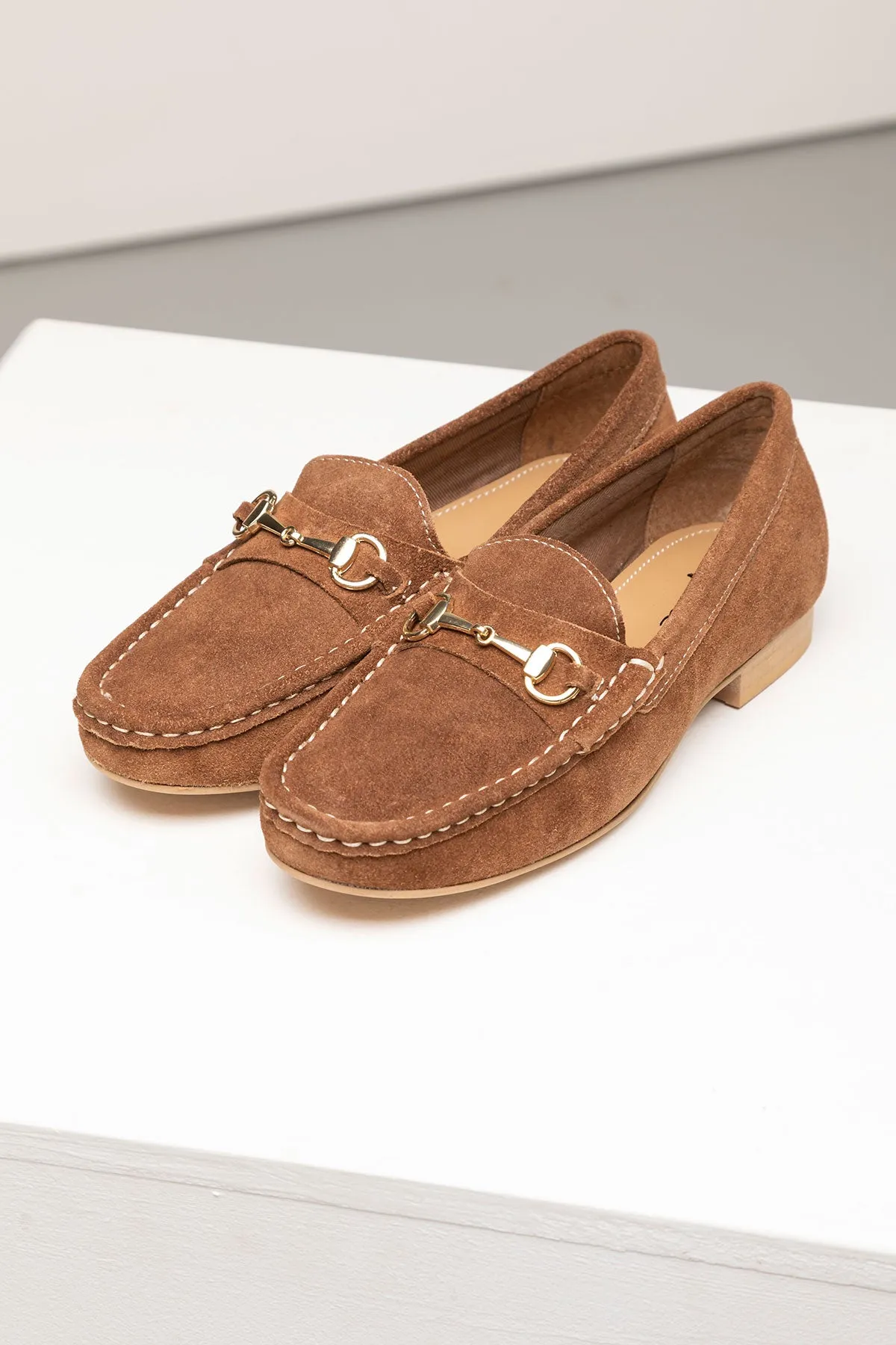 Ladies Suede Snaffle Loafers - Wrelton