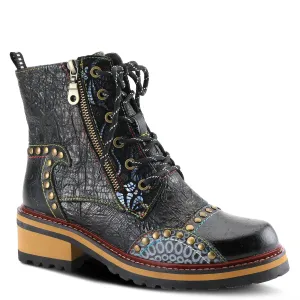 L'Artiste by Spring Step Rugup Boot - Black Multi