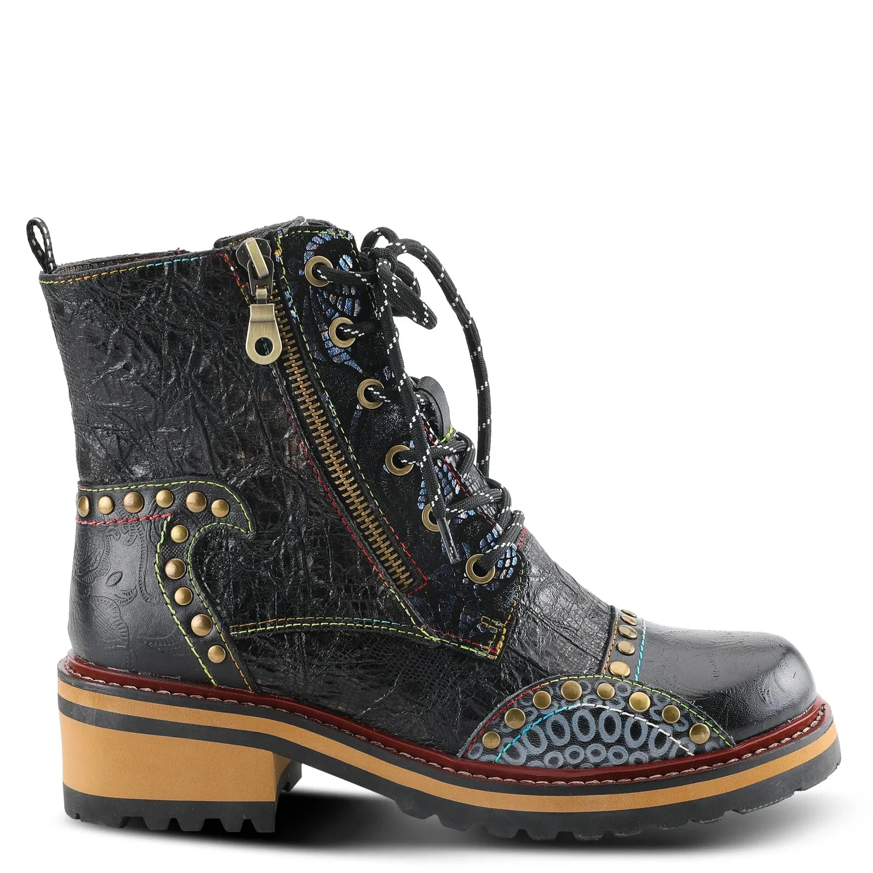 L'Artiste by Spring Step Rugup Boot - Black Multi