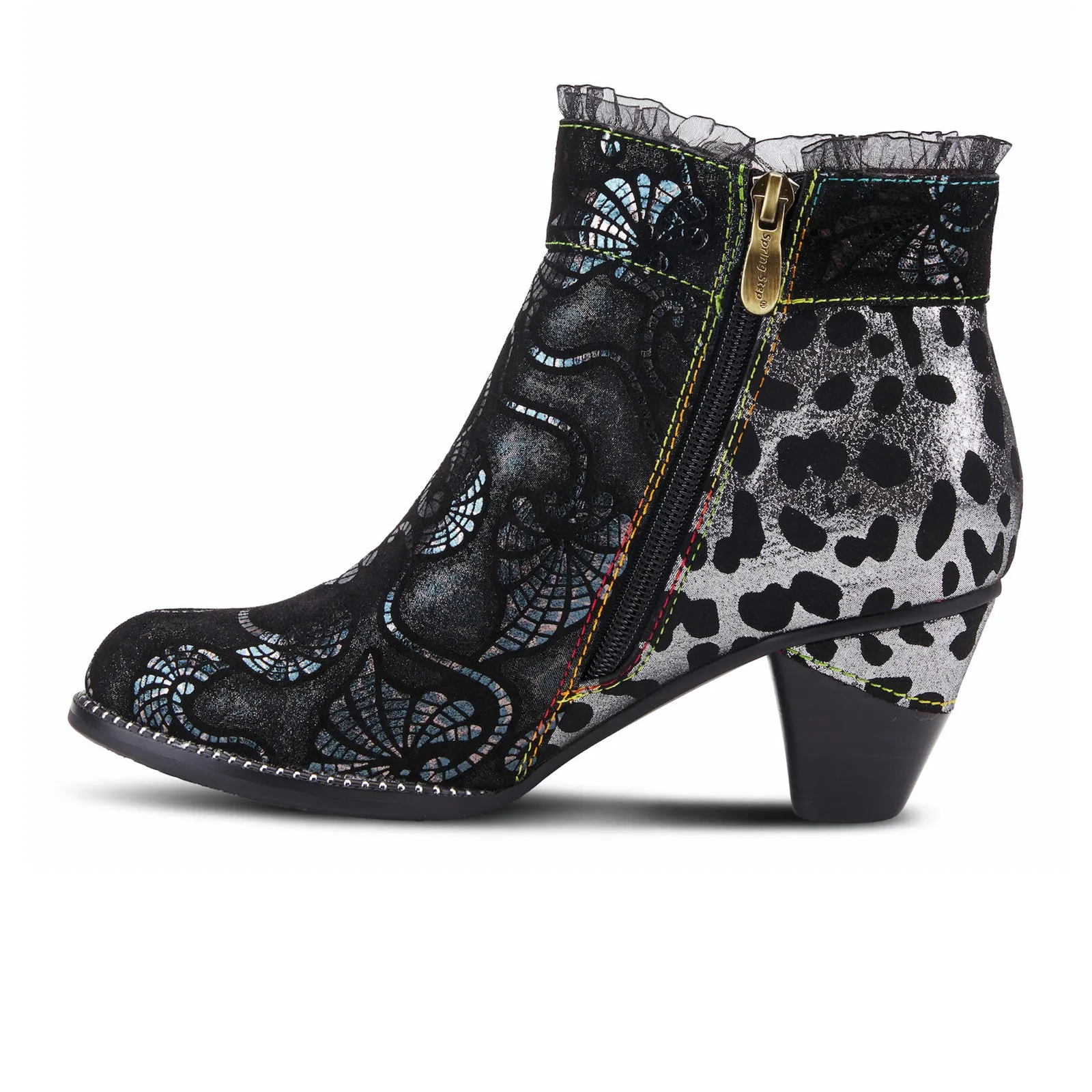 L'Artiste Dessa Heeled Ankle Boot (Women) - Black Multi