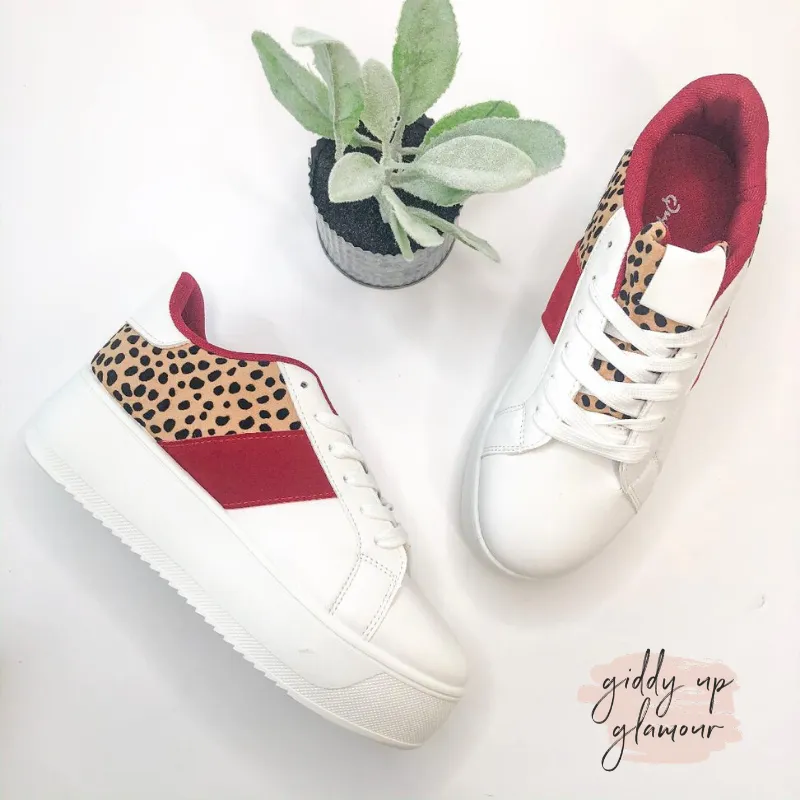 Last Chance Size 6 | Chasing Chic Platform Sneakers in Leopard