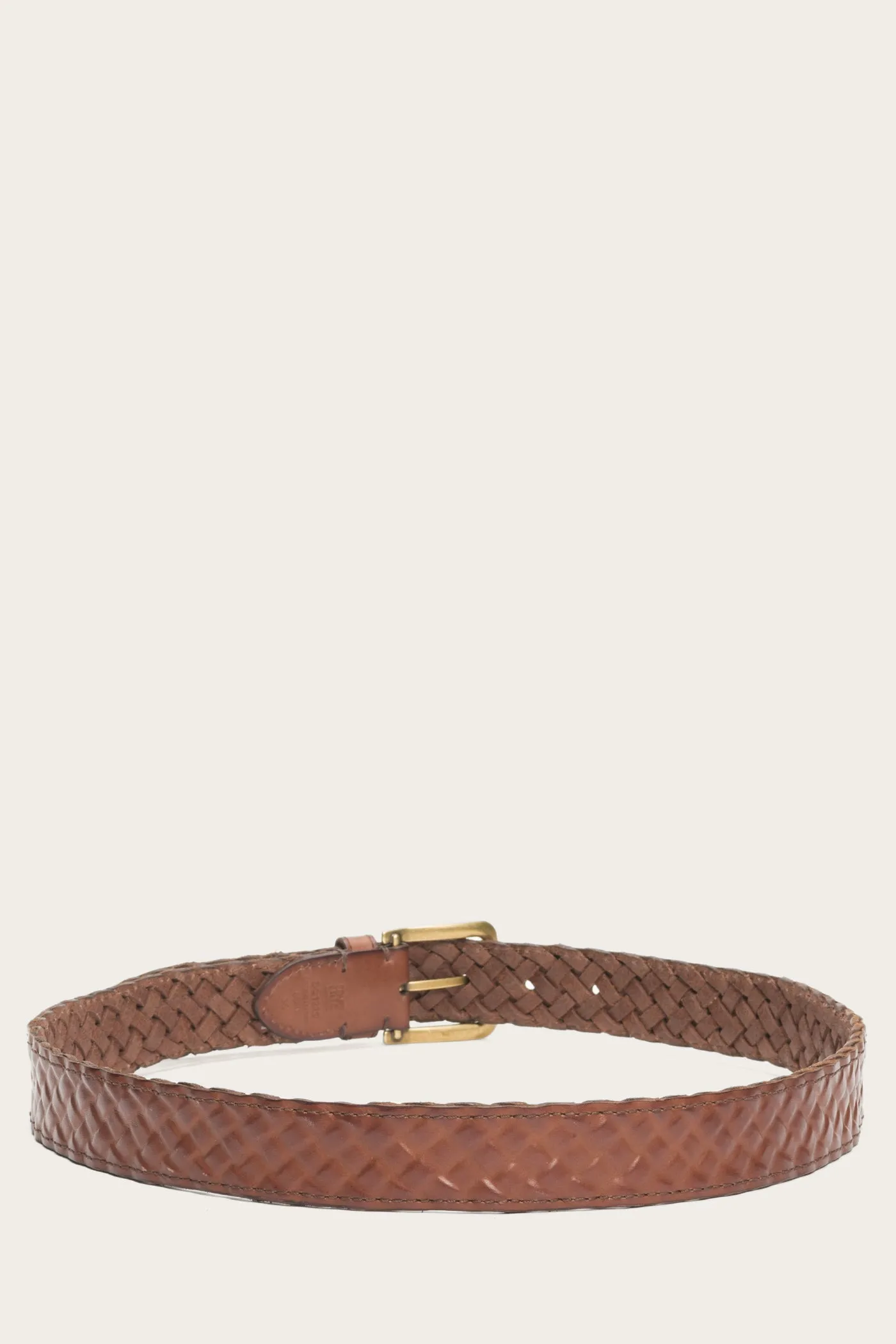 Leather Covered Woven Belt