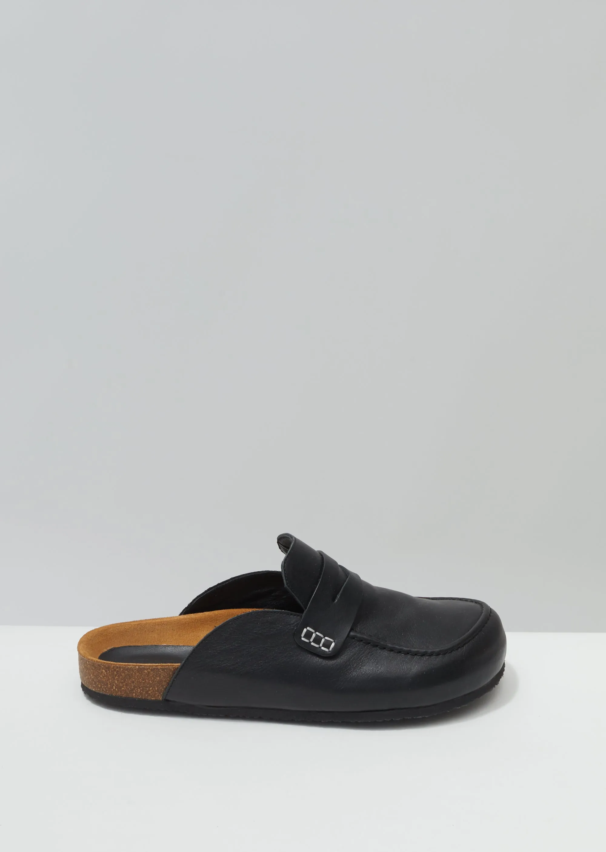 Leather Loafer Mules