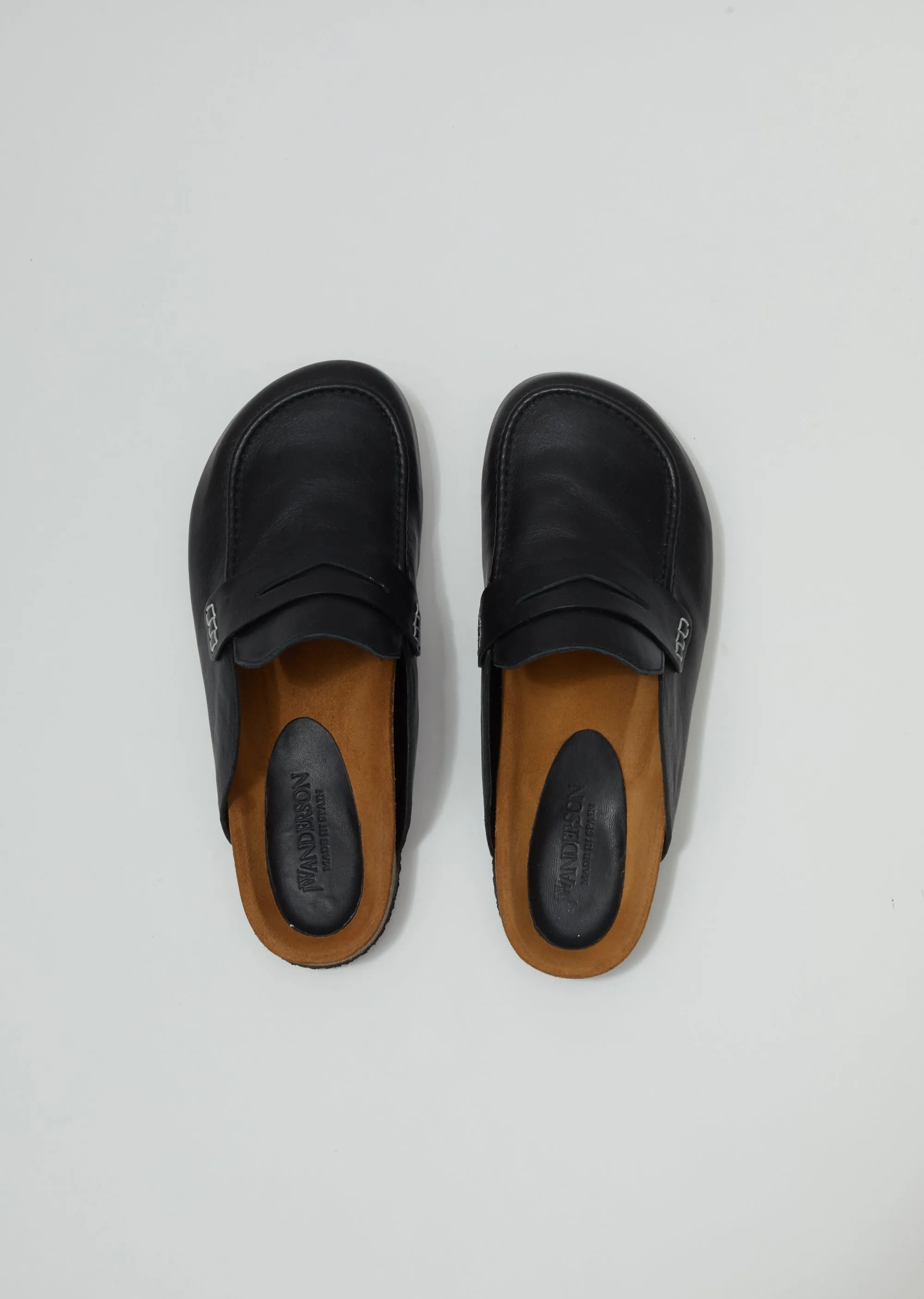 Leather Loafer Mules