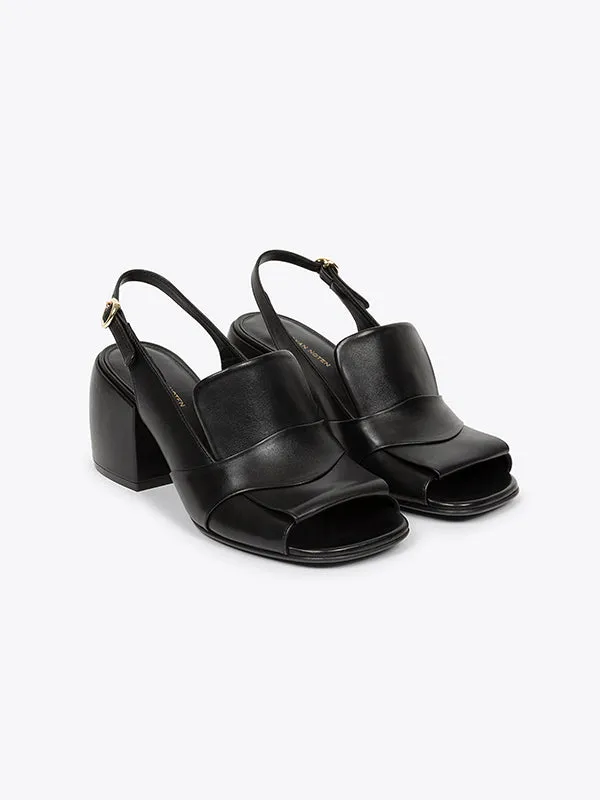 Leather Mules in Black