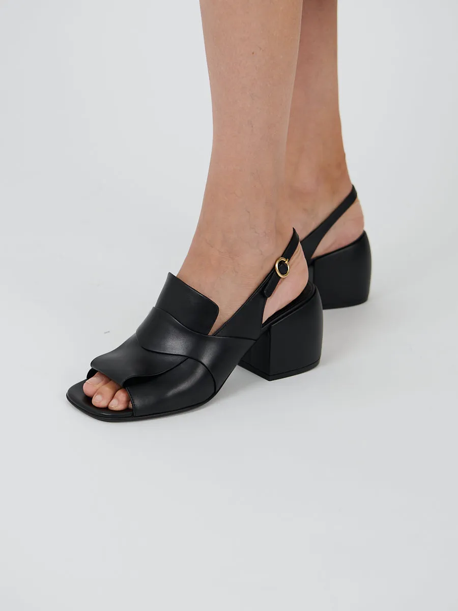 Leather Mules in Black