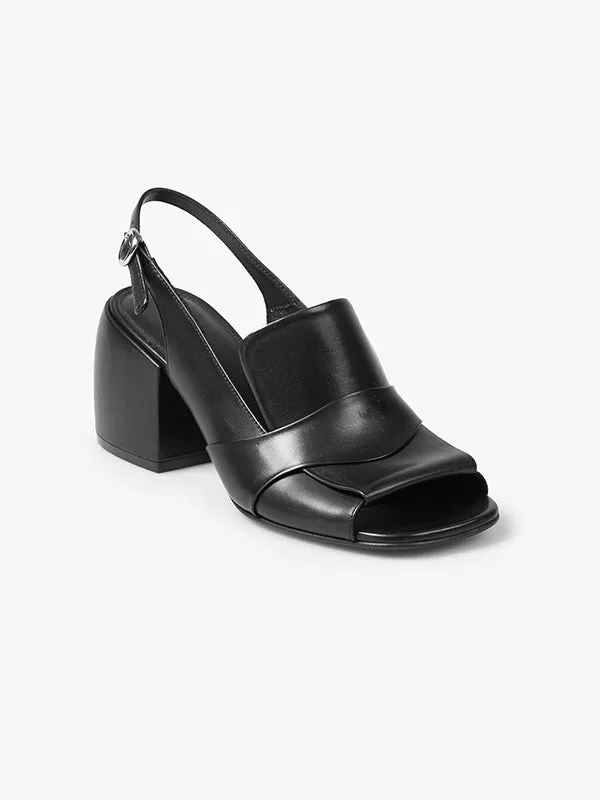 Leather Mules in Black