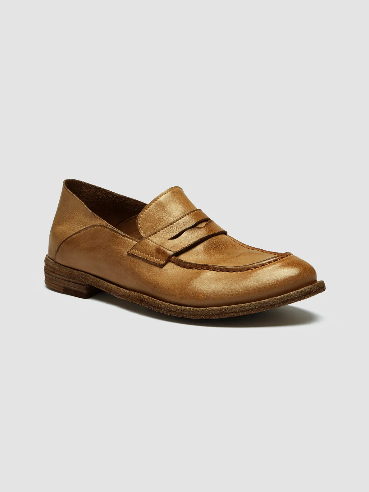 LEXIKON 516 - Brown Woven Leather Loafers