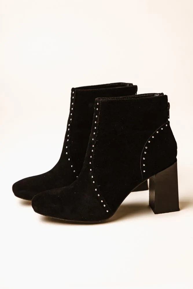 Lindsey Studded Booties in Black