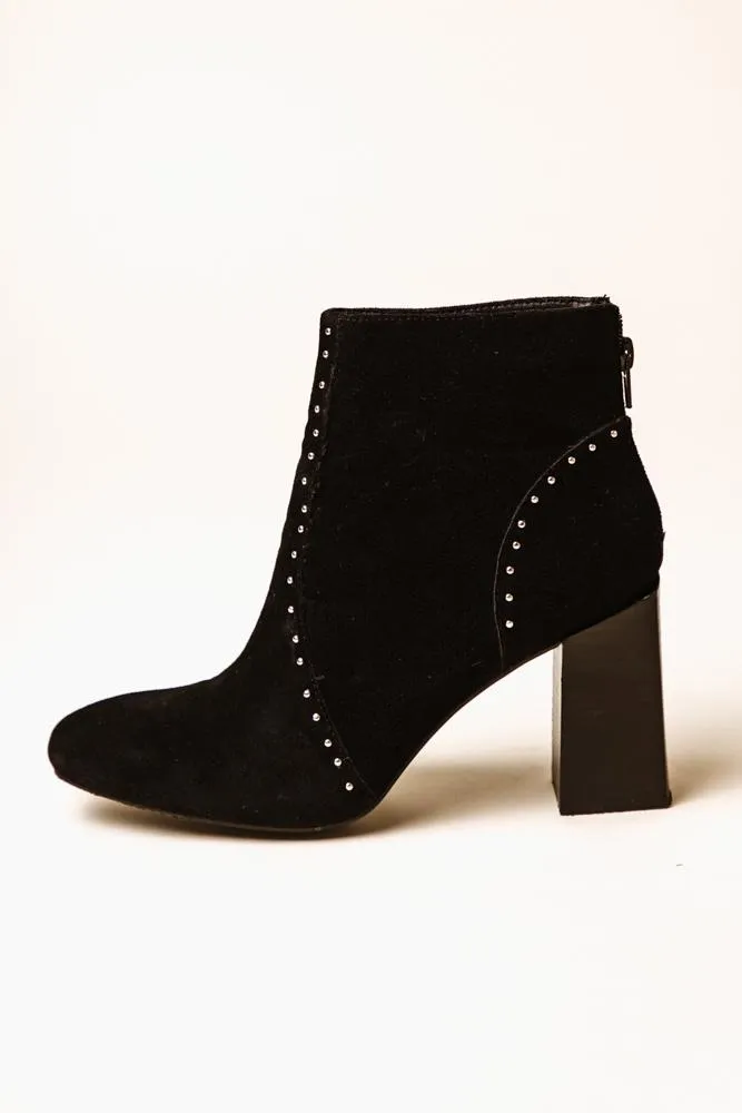 Lindsey Studded Booties in Black