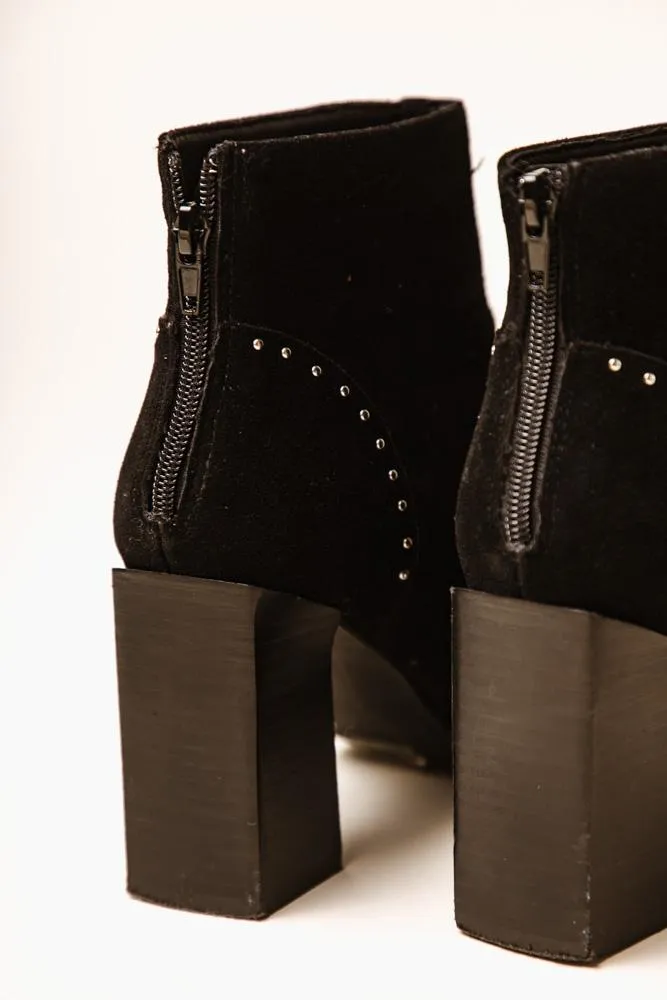 Lindsey Studded Booties in Black