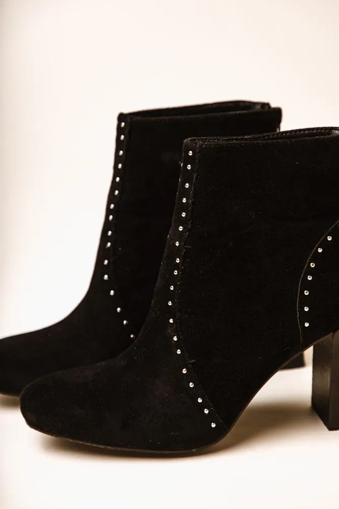 Lindsey Studded Booties in Black